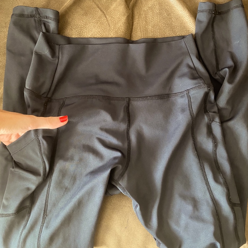 Curved and combat boots black leggings